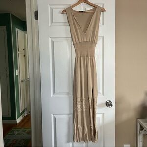 Hera Collection tan maxi dress, size L